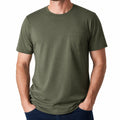 T-shirt uomo taglia M verde oliva in tessuto a maglia con taschino stile casual